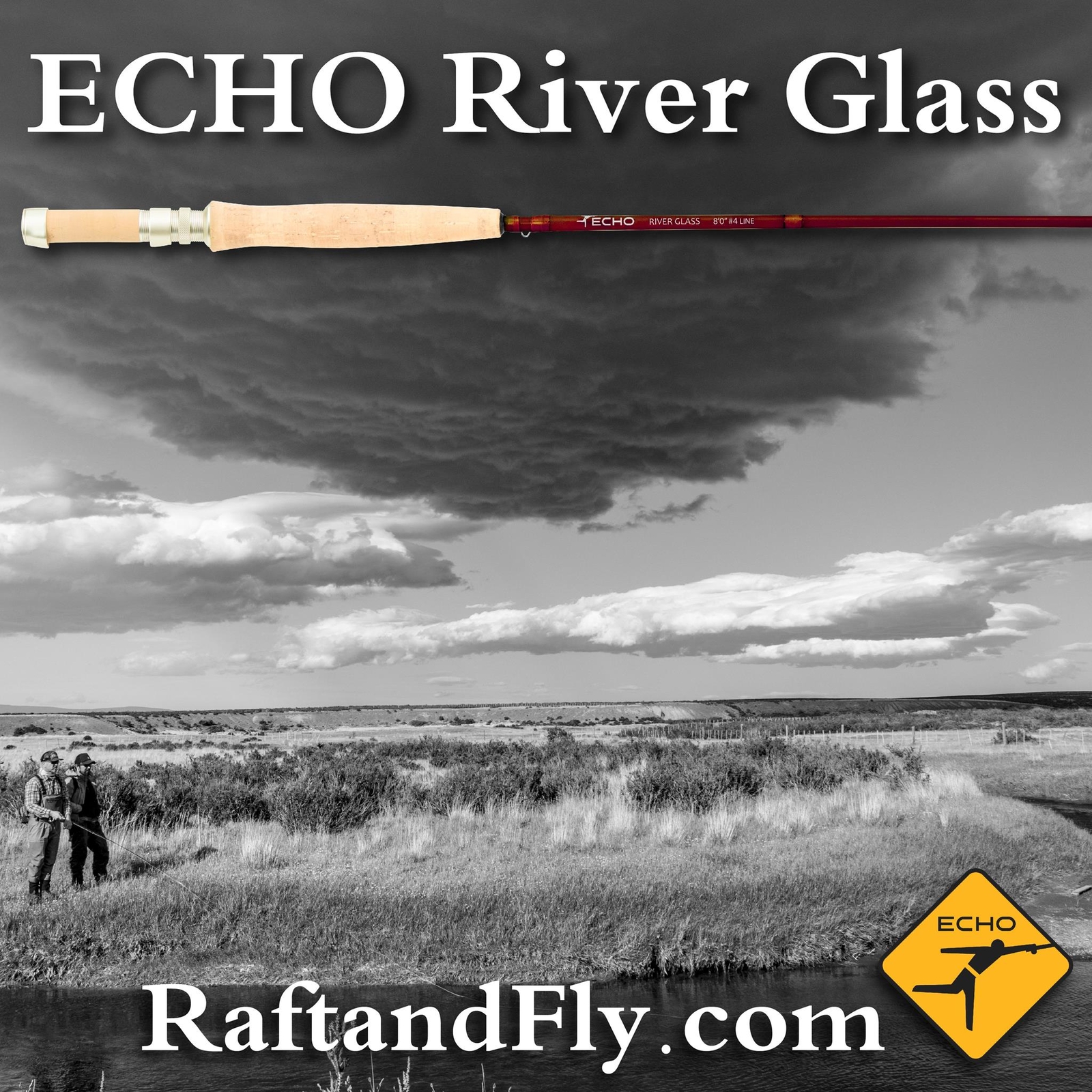 ECHO River Glass 4wt Amber Caramel 8’0″ – Lifetime Warranty – FREE SHIPPING