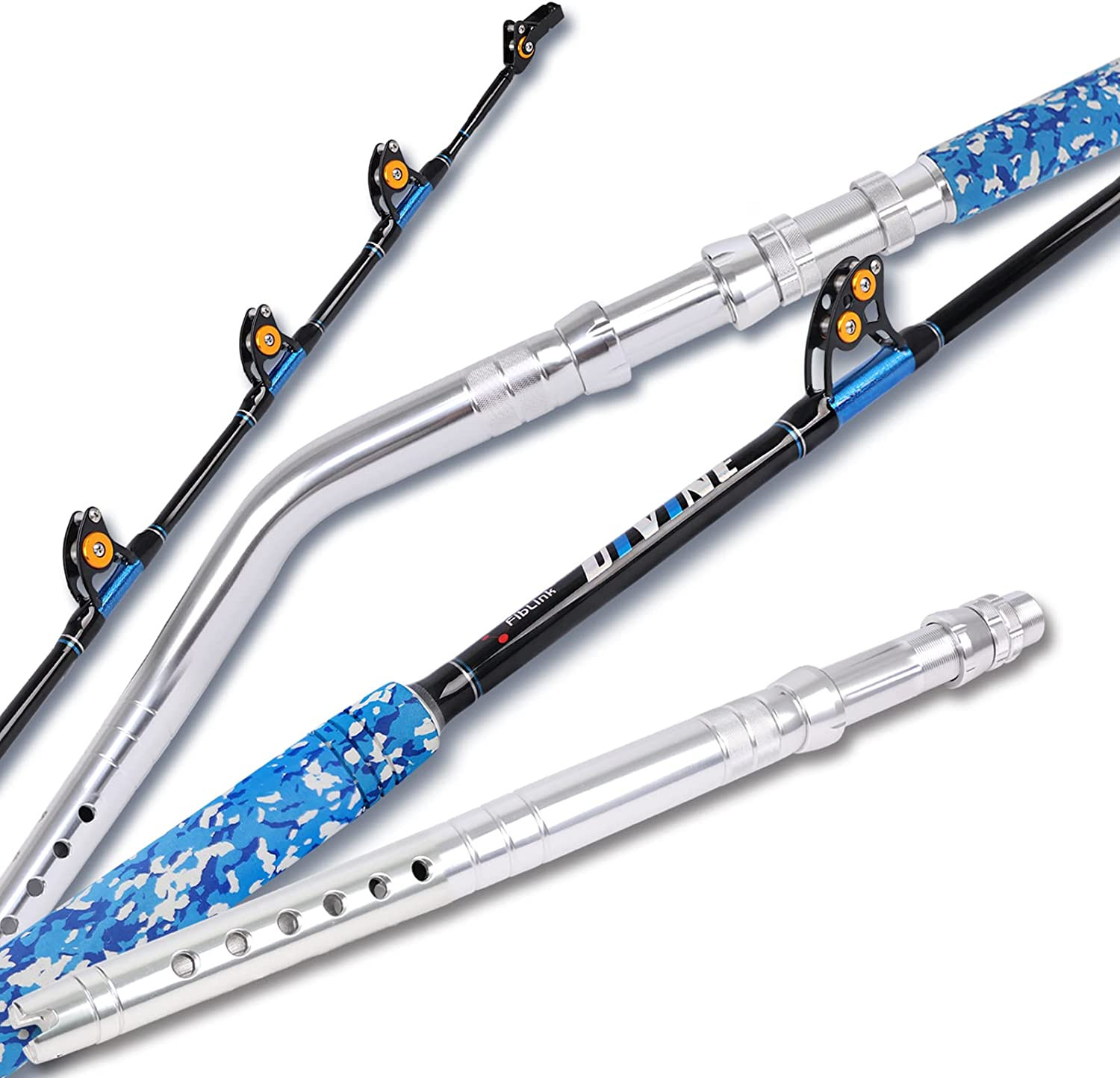 Trolling Rod Saltwater Offshore Heavy Big Game Fishing Pole Straight Bent Butt