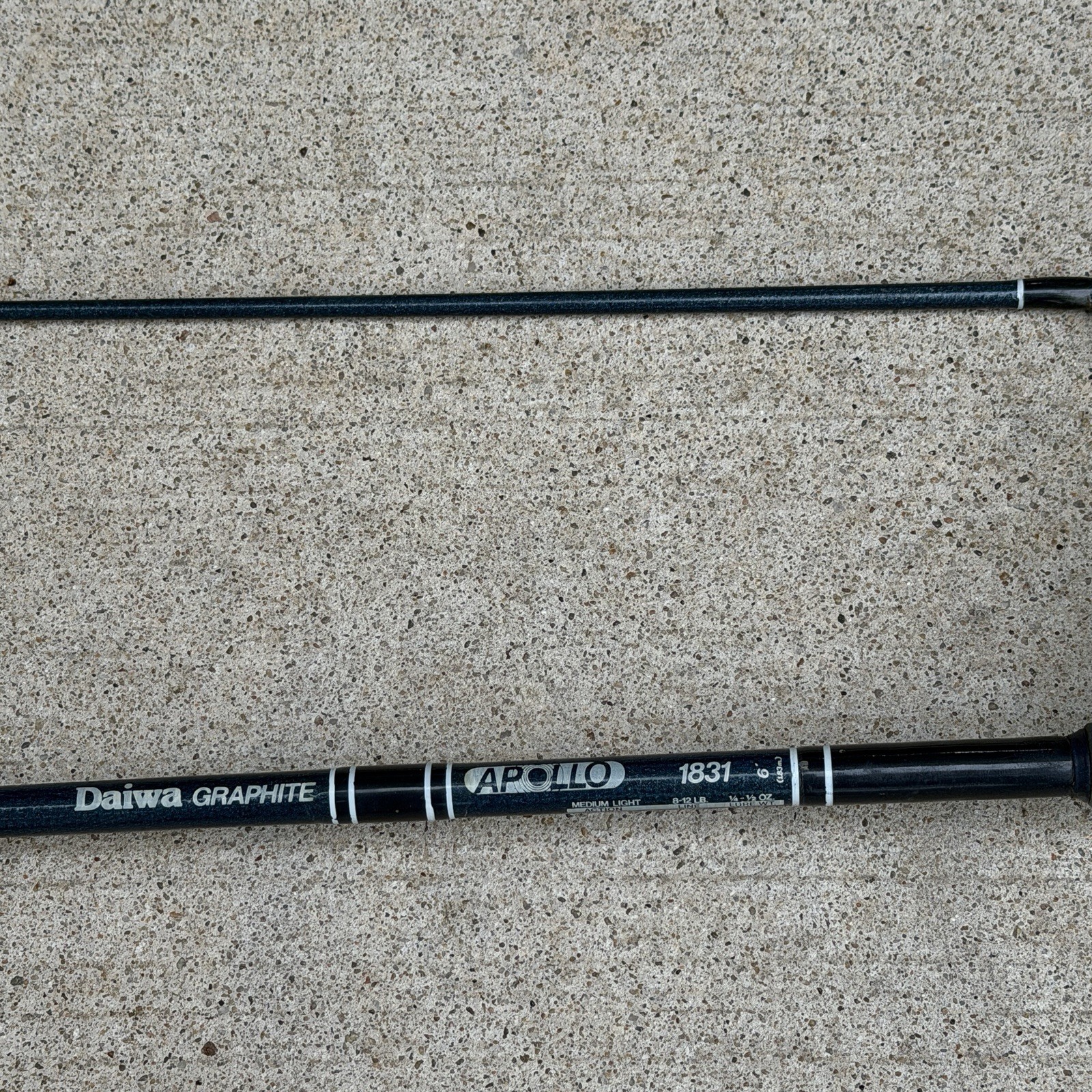 Vintage Daiwa APOLLO 1831 Graphite Rod Ultra Light 6 ft 2 Pc Rod Fishing Blue
