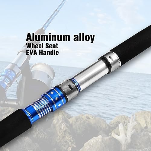 7ft Portable Saltwater Spinning Fishing Rod – Lightweight Graphite, 2-Piece Desi