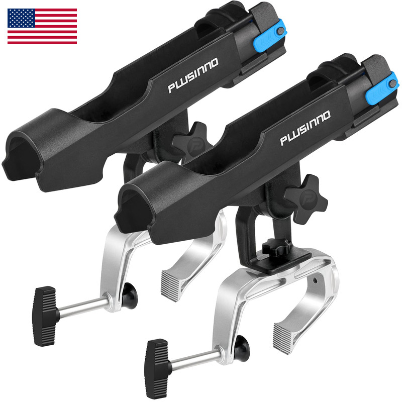 Plusinno Fishing Boat Rods Holder Large Clamp Opening 360 Degree Adjustable