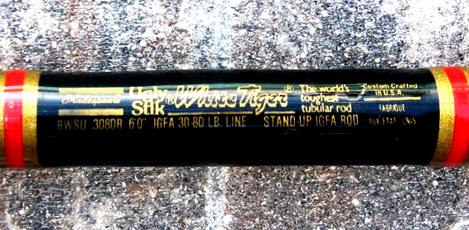 Shakespeare Ugly Stik White Tiger Rod: 6’ IGFA 30-80lb AFTCO Rollers & Reel Seat