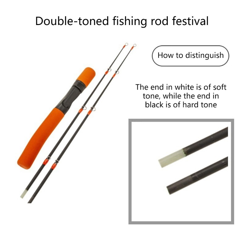 Double Adjustable Winter Ice Fishing Rod Lightweight EVA Handle for Cold Weather