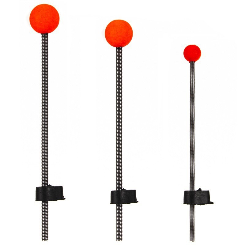 5PCS Red Ball Spring Rod Tips Ice Fishing Pole Spring Ball Tips 9/10/12cm