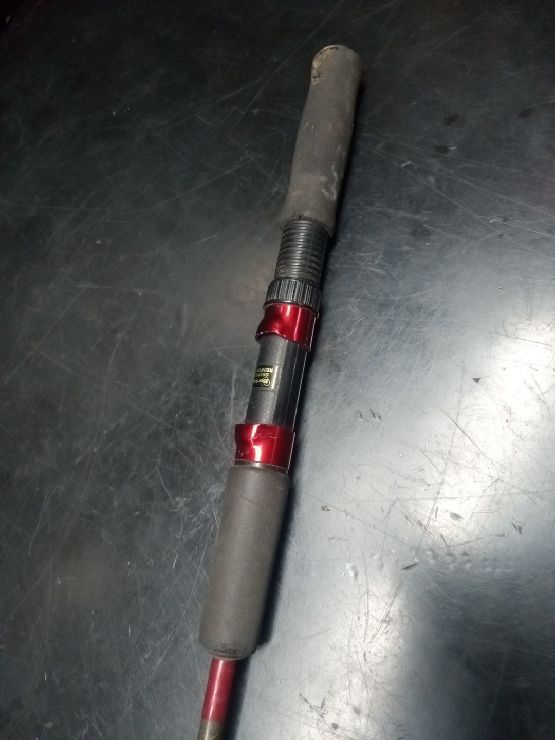 Vintage Berkley Graphite Composite 5’6″ Spinning Rod 1pc Grey And Burgundy