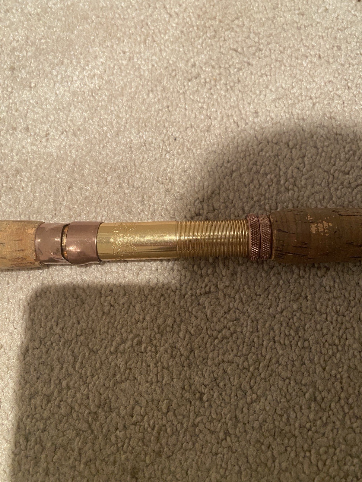 VINTAGE FENWICK FERALITE FS79 7’9″ TWO PC SPINNNG ROD W/ FENWICK ROD SOCK & TUBE