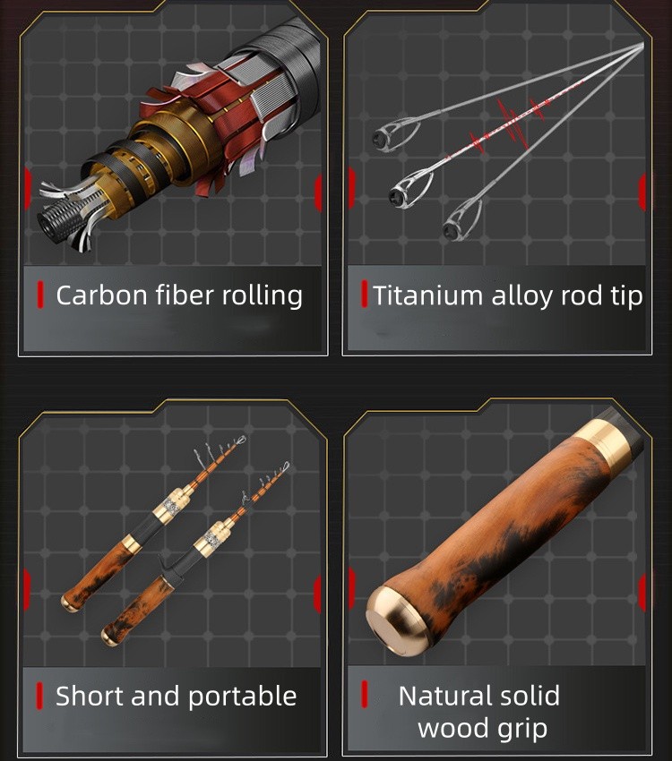 Telescopic Fishing Rods Spinning Casting Rod Carbon Fiber Rod Bass Ultra Light