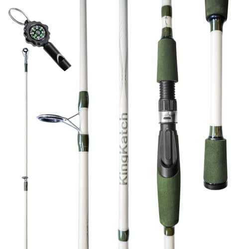 6’0″ Medium Power Spinning Fishing Rod – Carbon-Fiberglass Composite Rod