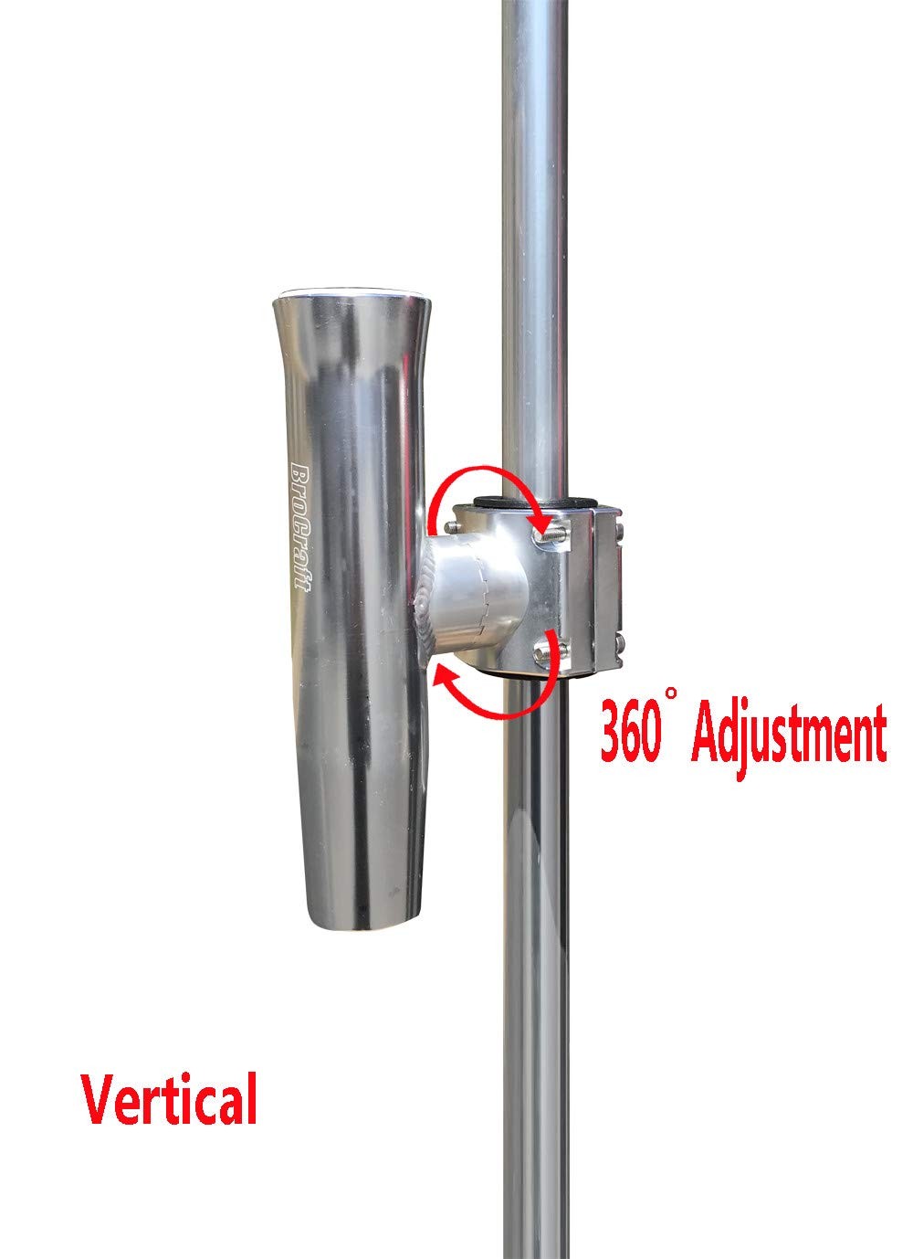 Brocraft Boat T-Top Rod Holder/Clamp-On Rod – – – 1 To 2 O.D. Pipe