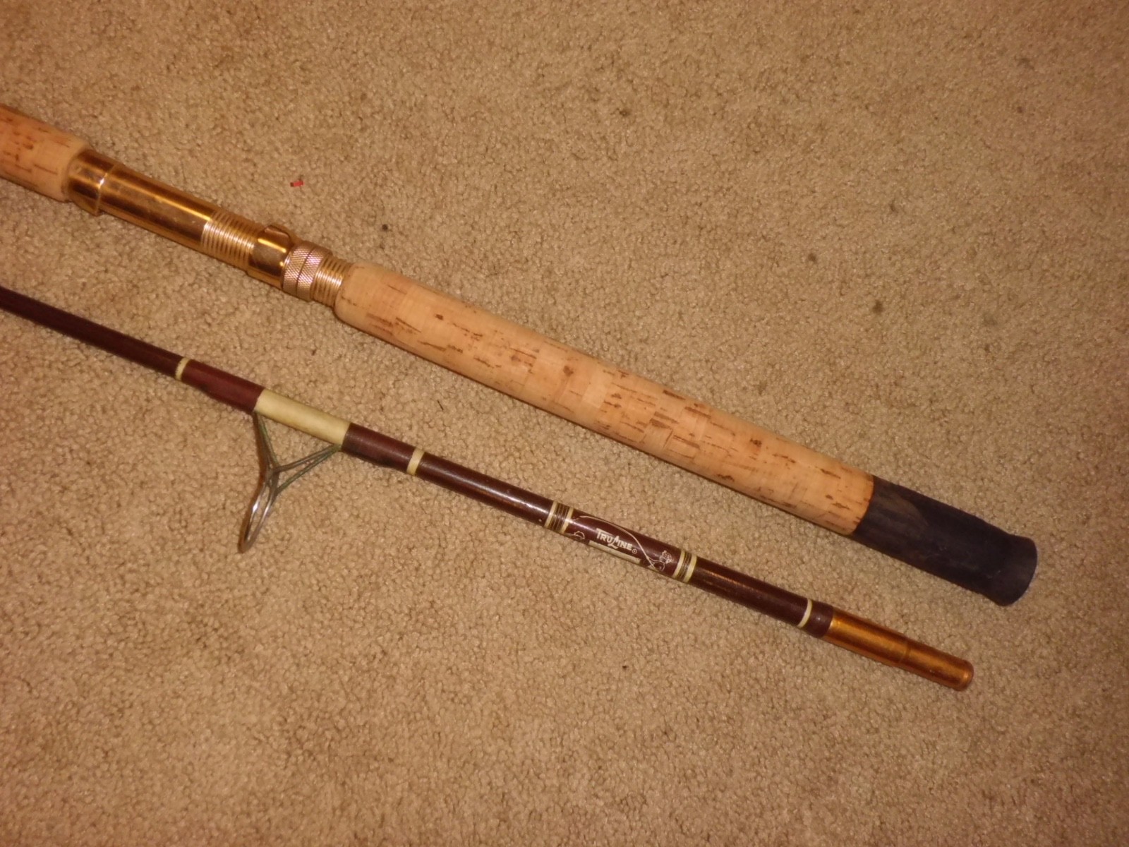 Vintage TRULINE Dynamo Spinning 6’8″ Boat Rod made in USA