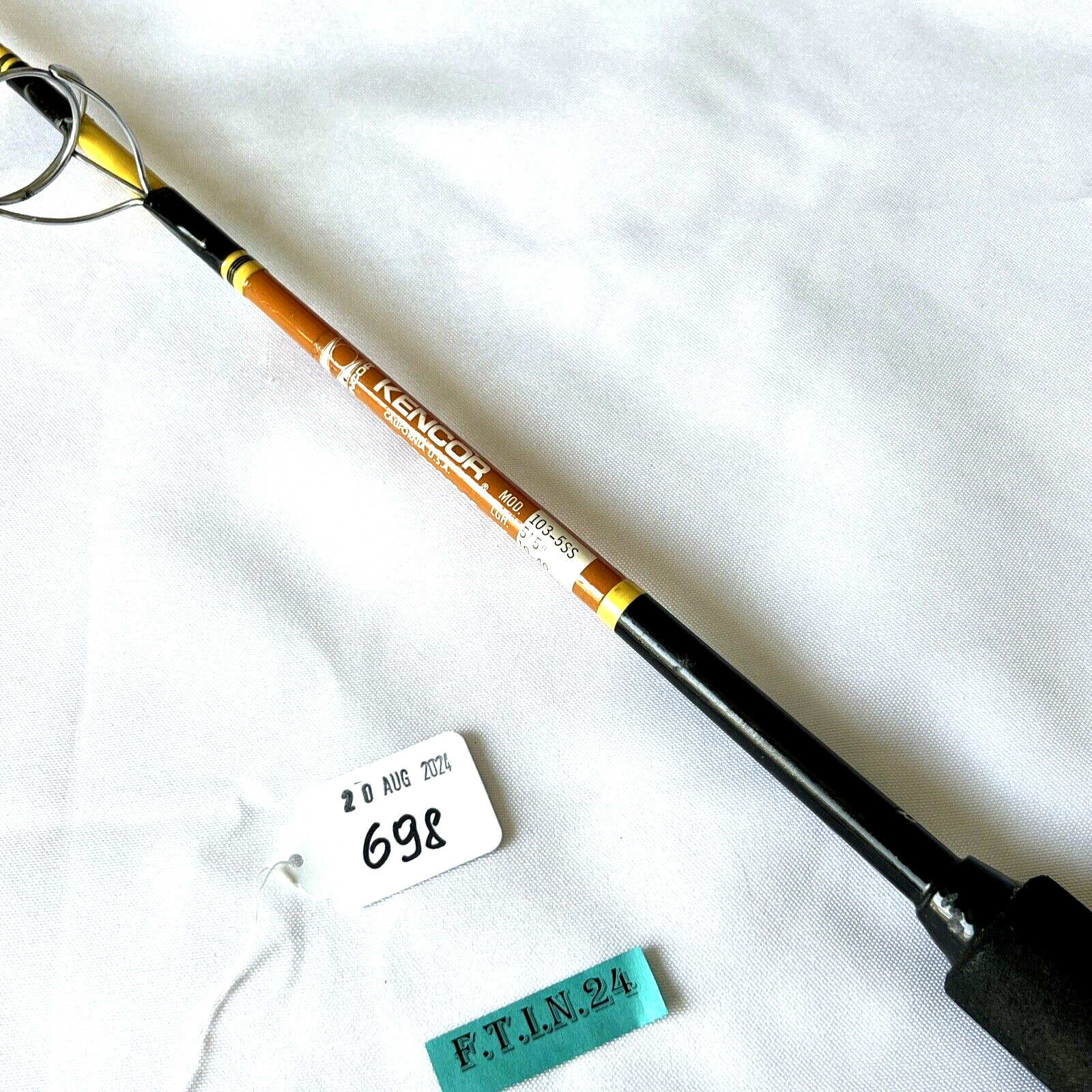 Kencor 103-5SS 5’5” 10-40Lb Tenlew Magnaglas Spinning Fishing Rod Made In USA