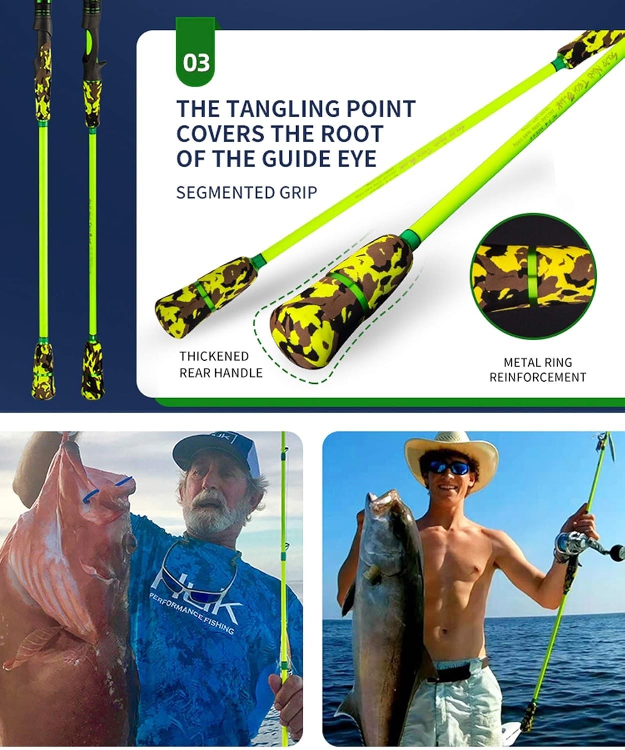Advanced Solid Nano Tech 6.6′ Jigging Rod for Saltwater Fishing Enthusiasts
