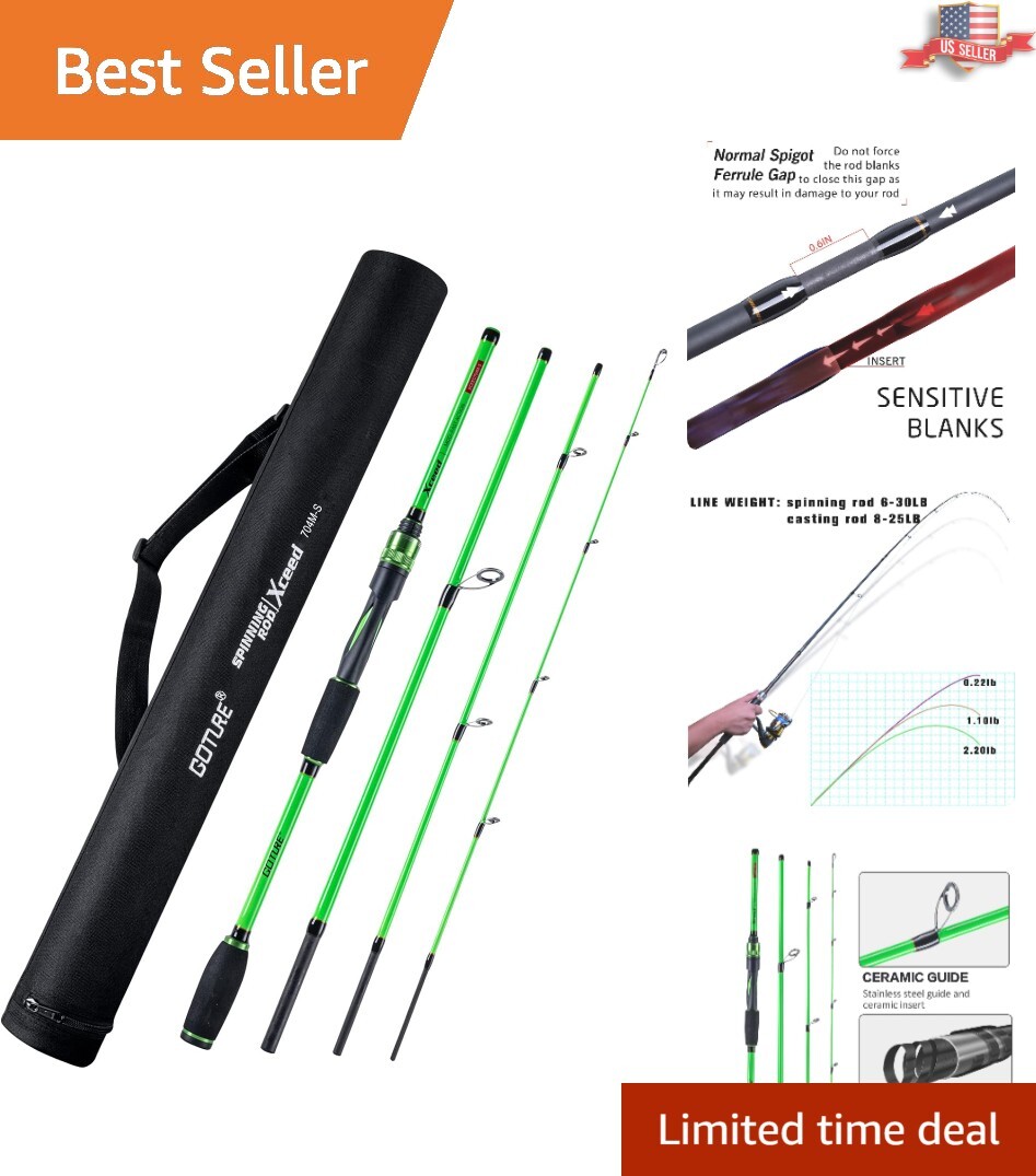 7ft Corrosion Resistant Spinning Rod – Lightweight Travel Fishing Solution