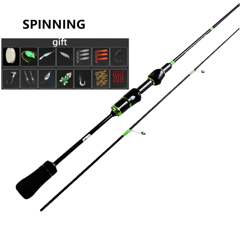Fishing Rod Spinning Casting Rods Lure Carbon Fiber Ultra Light Fast Action Pole