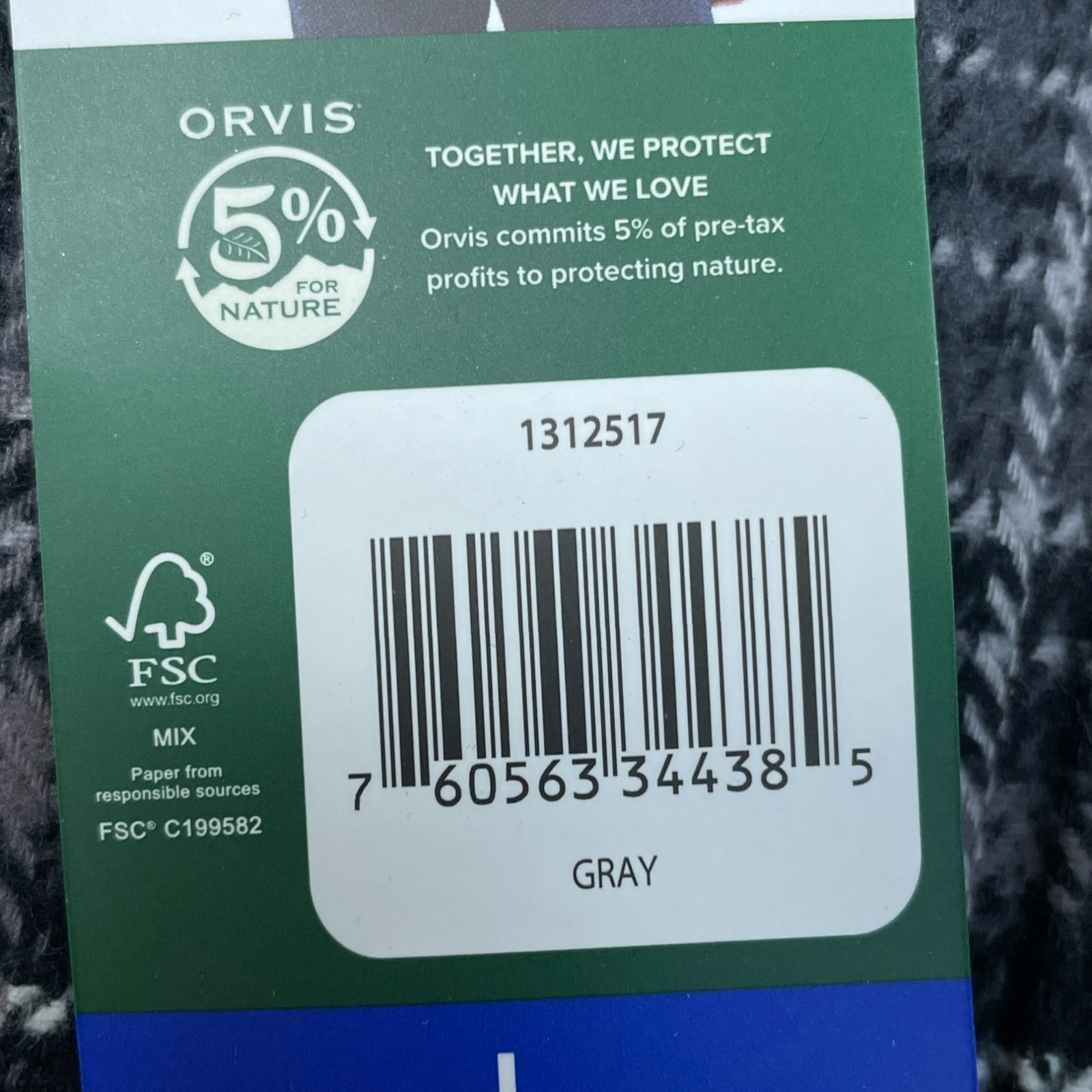NWT Orvis Men’s L Gray Plaid Button-Up Shacket Flannel Side Pocket e1725