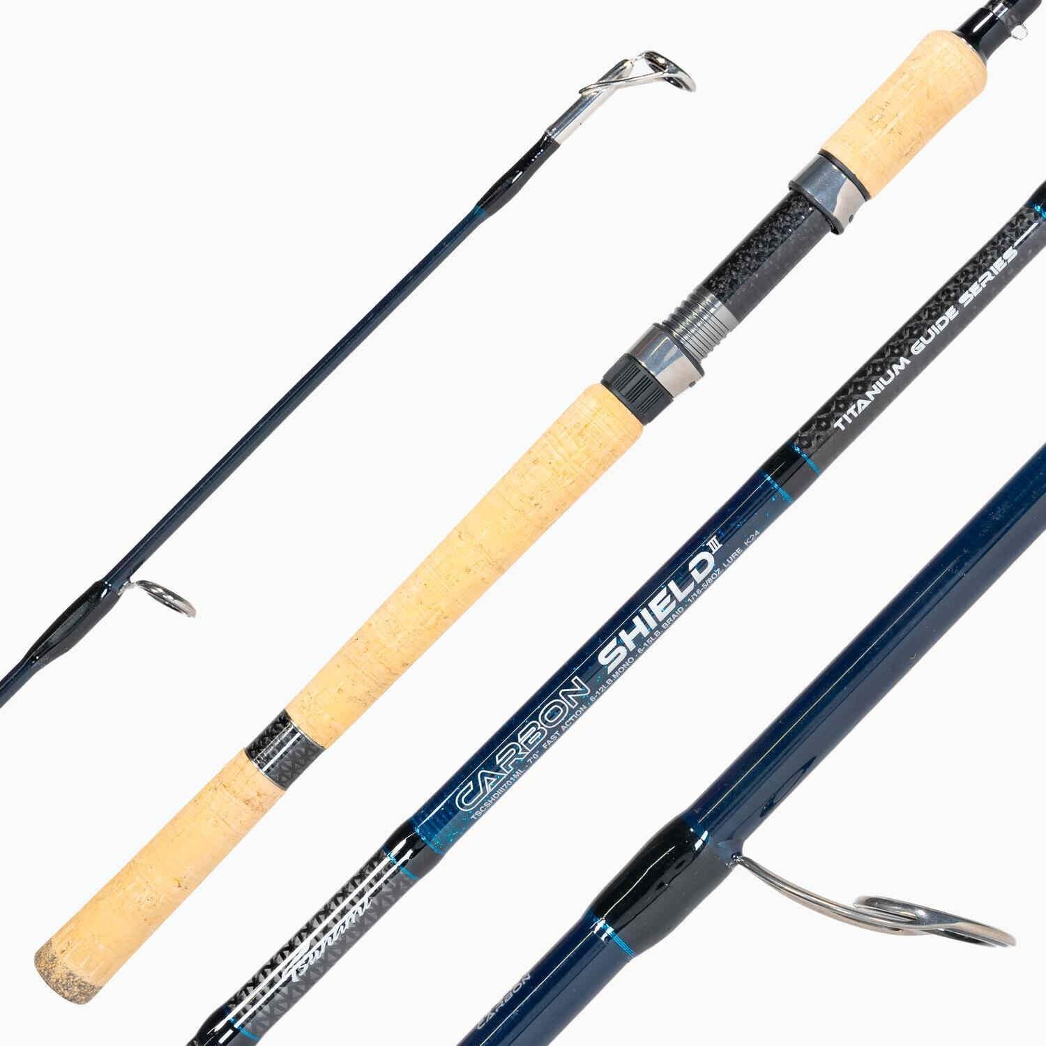 Tsunami Carbon Shield III 7’0″ Medium Light Spinning Rod (TSCSHDIII701ML) – Blue