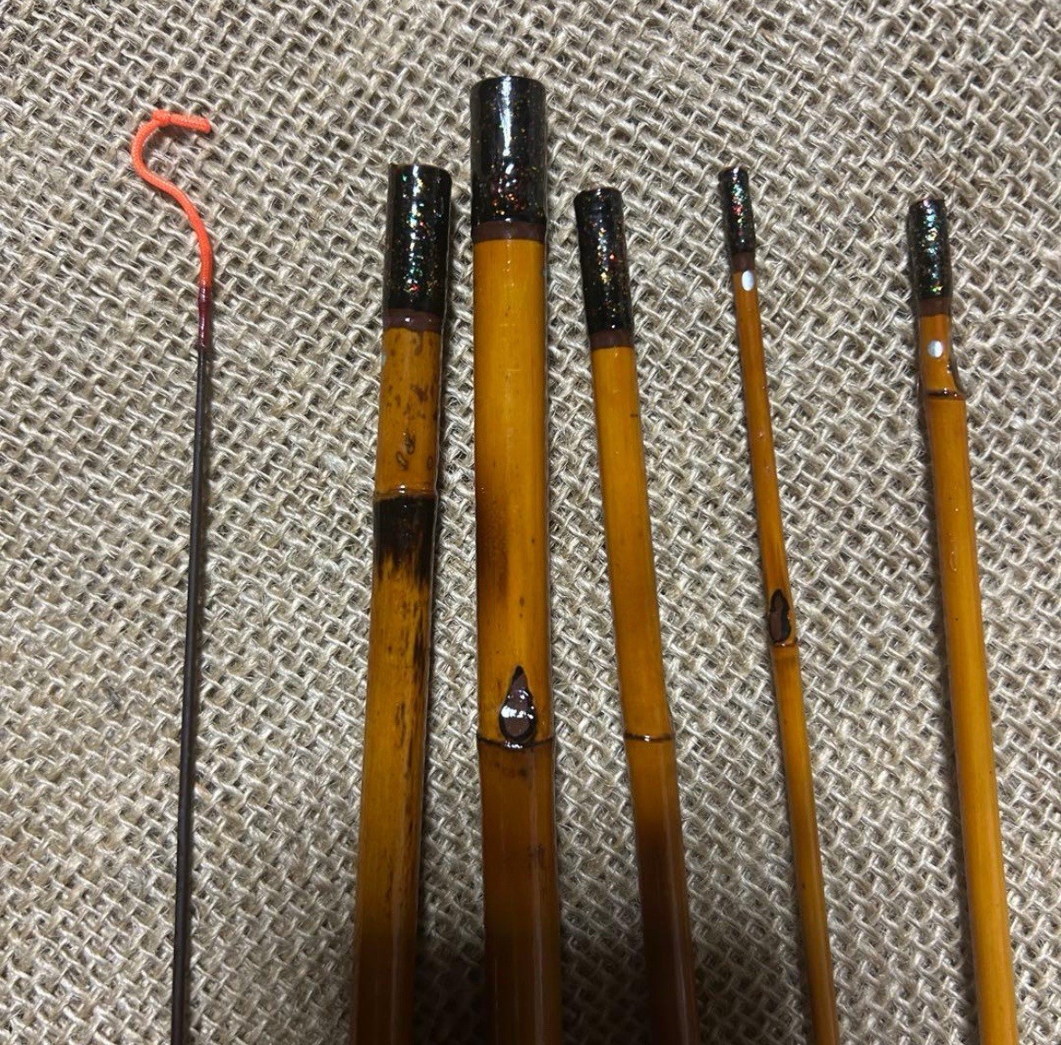 Handmade Japanese Bamboo Tanago Rod 4 Shaku 6-Piece