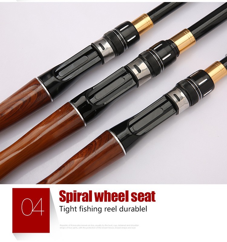 Surf Casting Rod Telescopic Glass Fiber Saltwater Fishing 1.6m to 2.4m