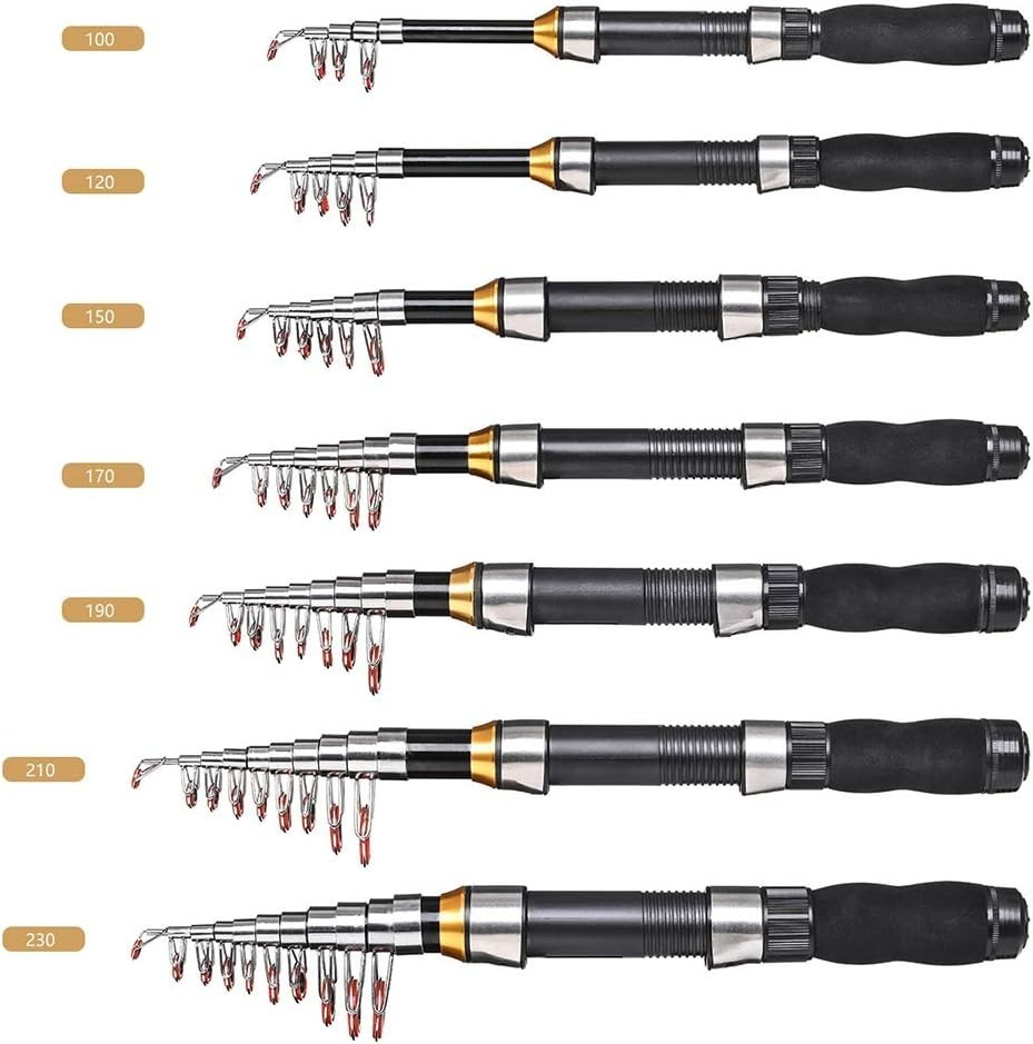 Compact Telescopic Fishing Rod – 1.0m-2.3m Glass Rod for Travel & Adventure