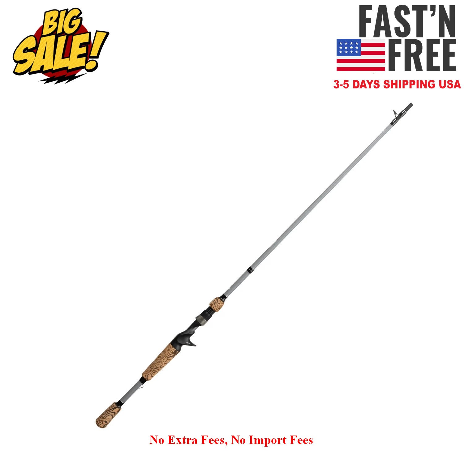 Ozark Trail OTX Baitcast Fishing Rod IM7 Graphite Casting Freshwater Salt, NEW