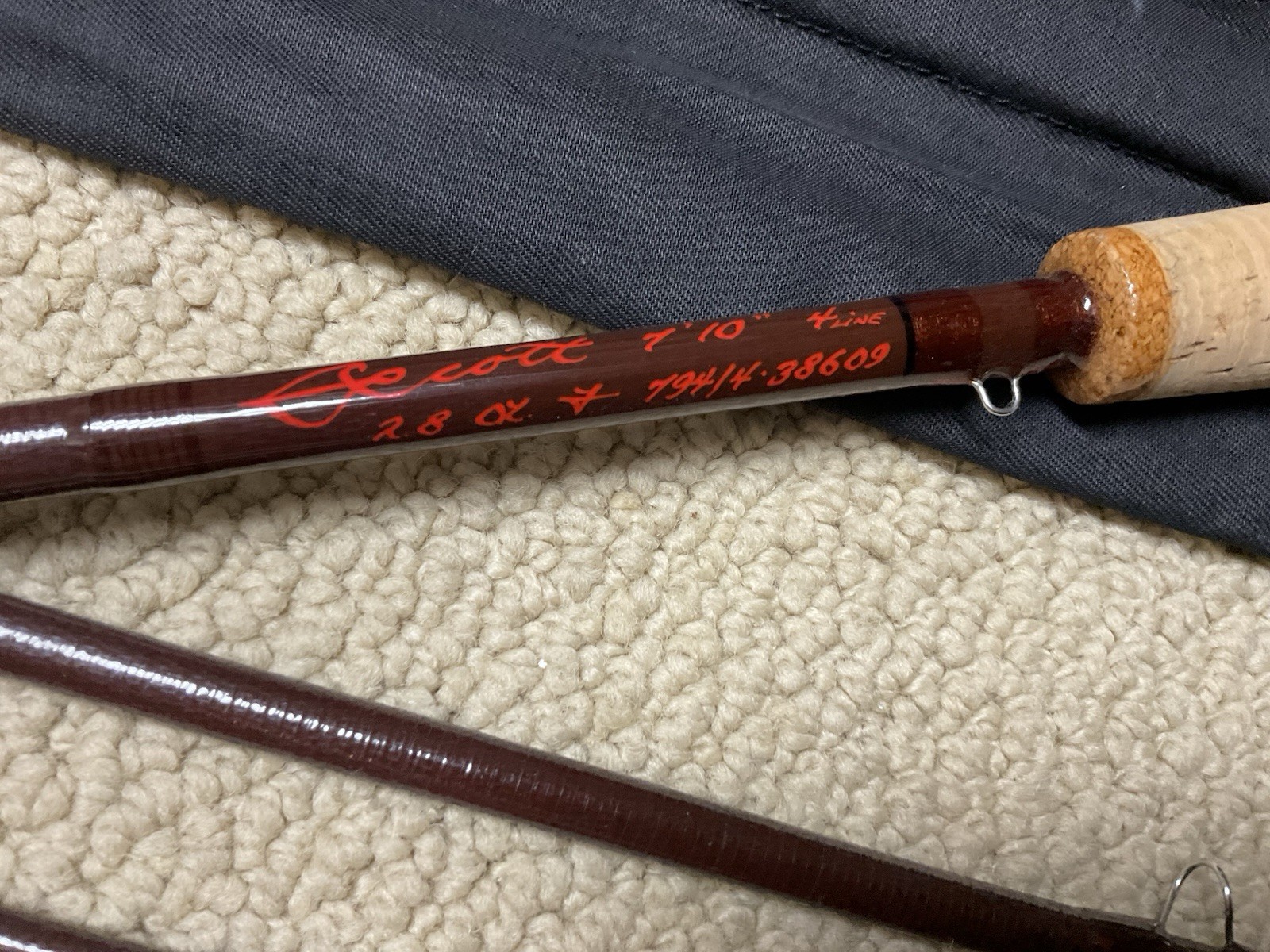 Vintage Scott F794/4 Fly Rod 7’10” 4wt 4pc Brown Fiberglass **NICE**