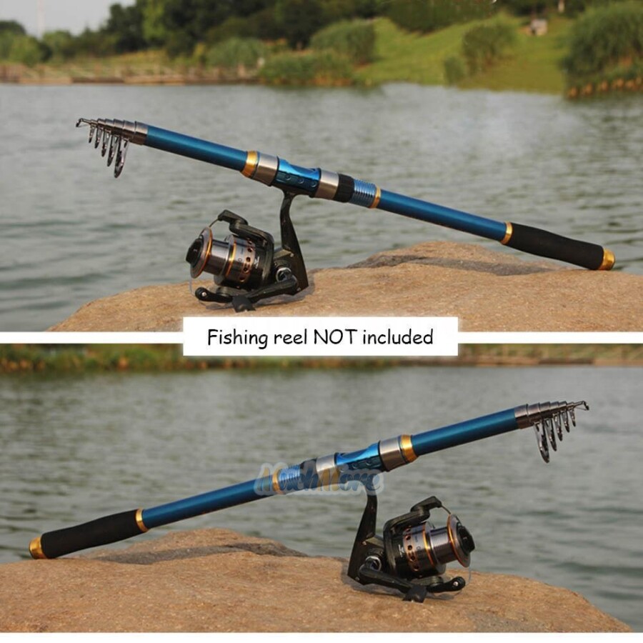 Carbon Fiber Telescopic Fishing Rod Sea 20-50LB Saltwater Portable Spinning Pole