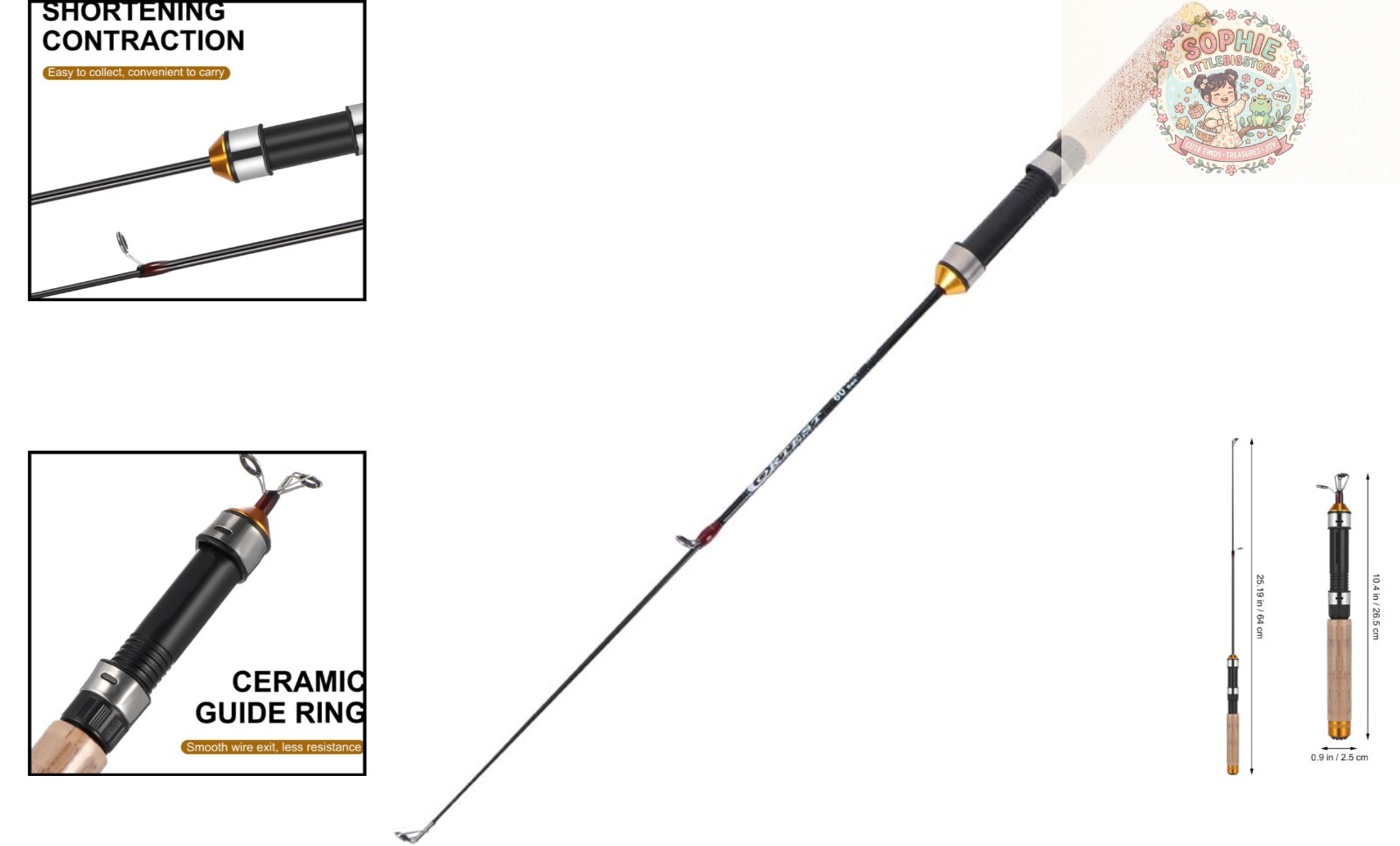 Ultra-Light Telescopic Fishing Pole – 25.6 Inch, Easy to Carry for All Anglers