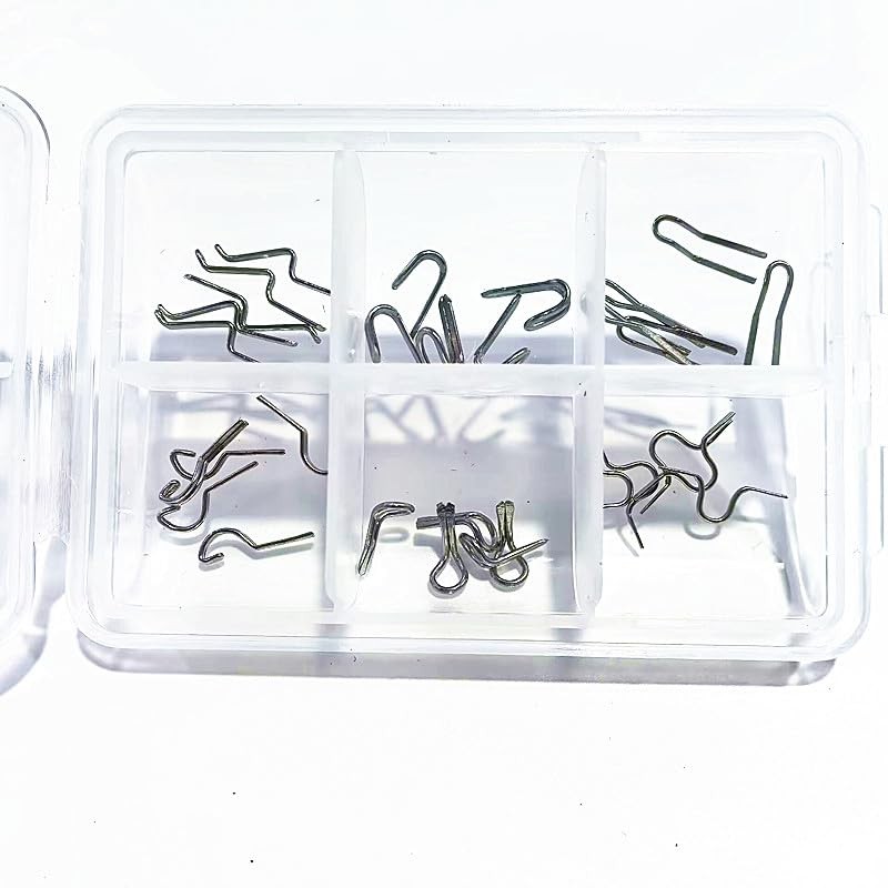 30-Pack Fishing Rod Hook Keepers, Durable Stainless Steel Fishing Hook Holder…