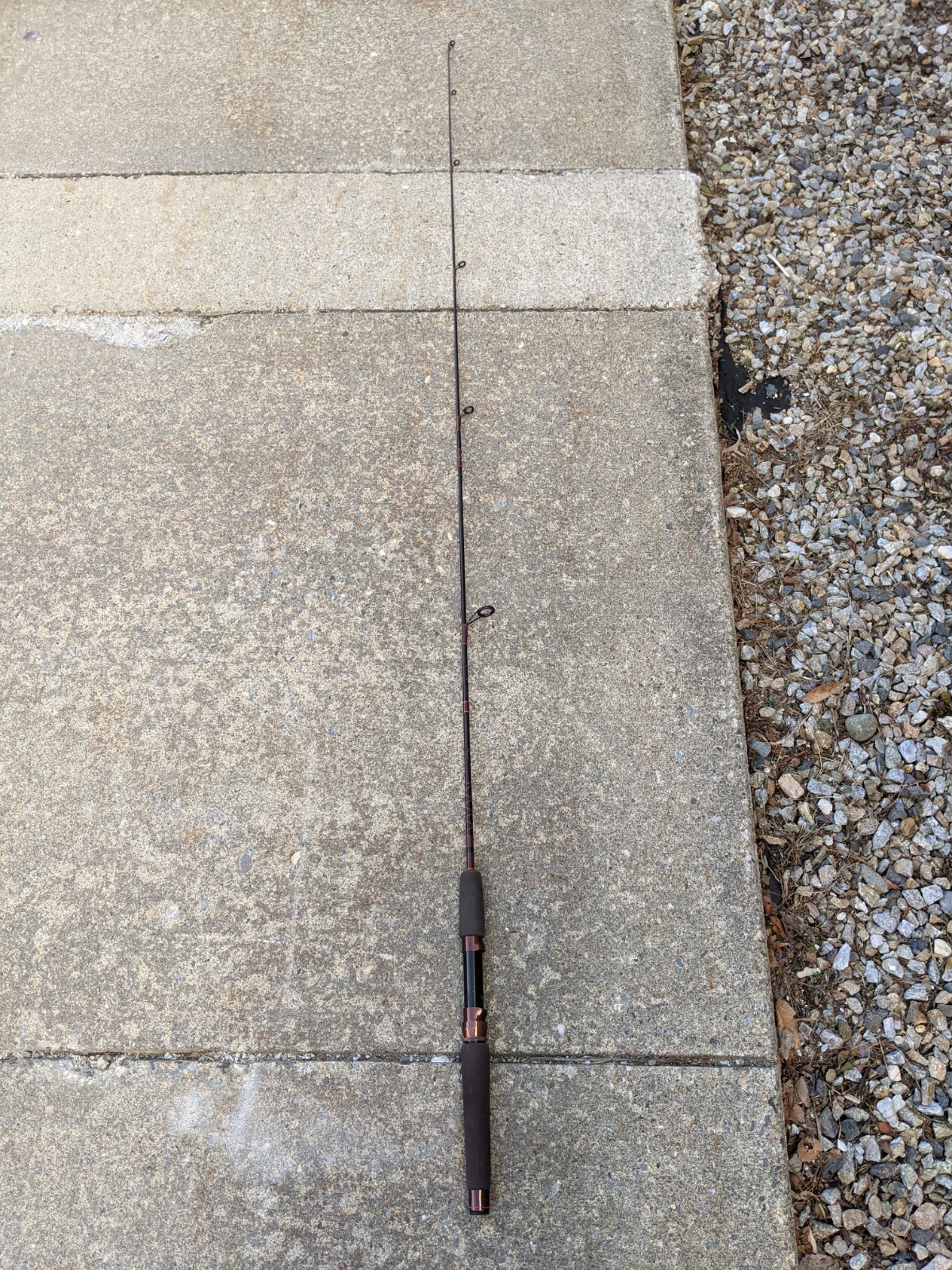 VINTAGE KUNNAN ADVANCED GRAPHITE COMPOSITE 2 PC SPINNING ROD w/ CADDY #2