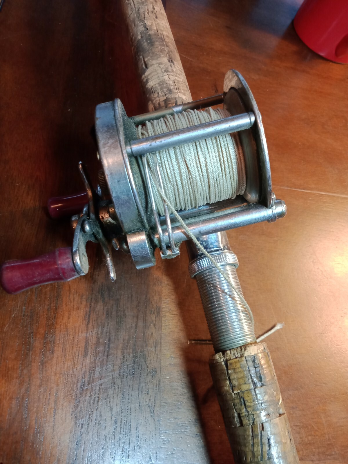 Fishing Rod St Croix Fiberglass Double Power Pflueger Rocket Reel (Tip Broken)