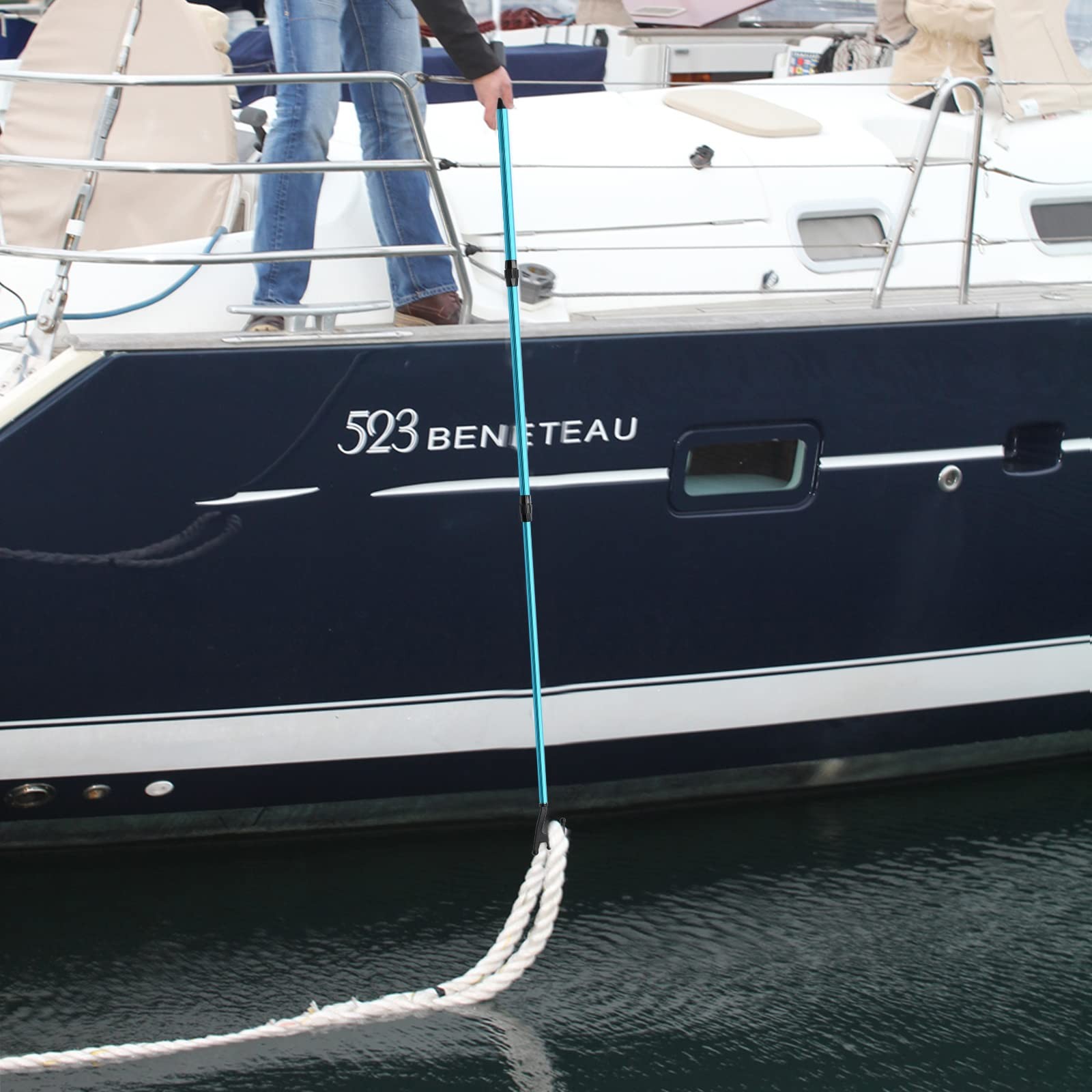 Boat Hooks Docking with Telescopic Pole,Floating,Durable,Rust-Resistant Boating