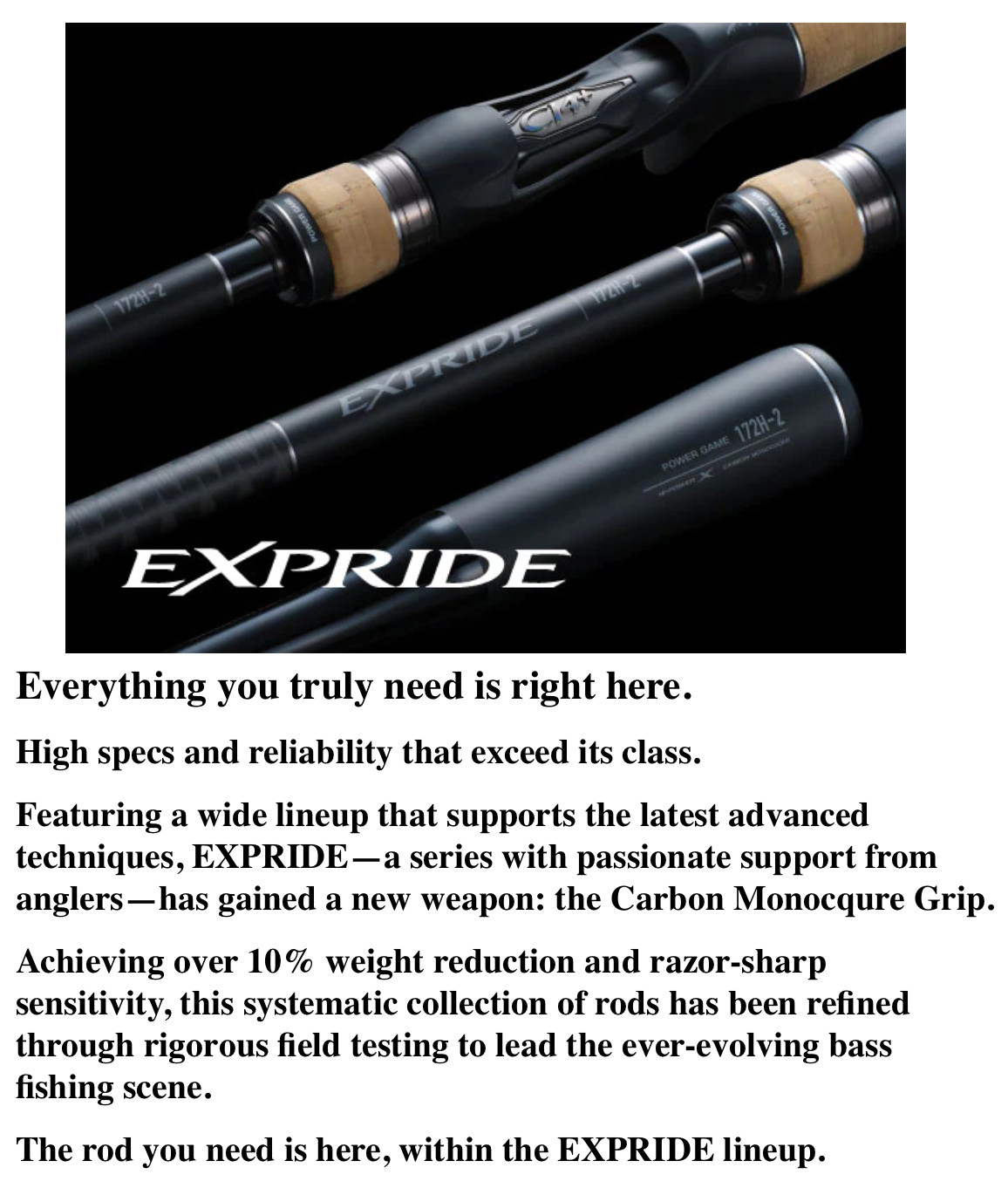 Shimano 22 Expride 265ML-2 Spinning 2PC Bass Rod Versatile New From Japan
