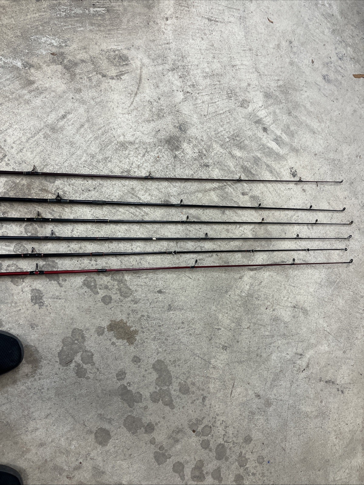 Lot Of 6 —- Spin Cast Fishing Rods 5’6” Vintage New