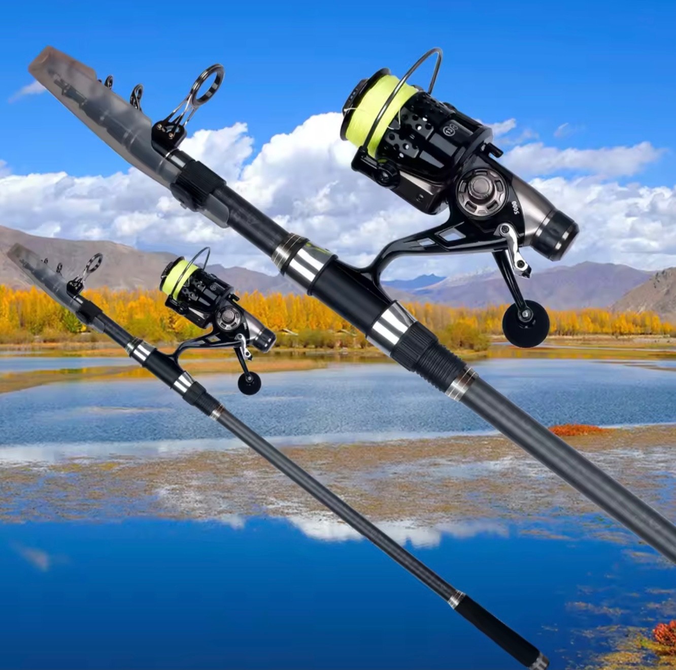 Telescopic Fishing Rod Sea Saltwater Freshwater Rods Various