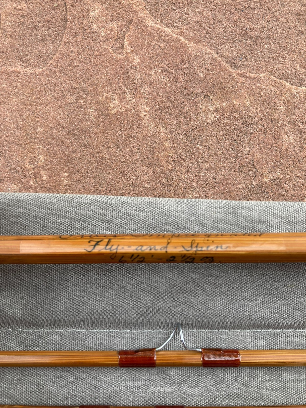 Great Orvis Impregnated Bamboo Fly Rod. 6’ 6” 2 1/2 oz. w/ Tube & Sock.