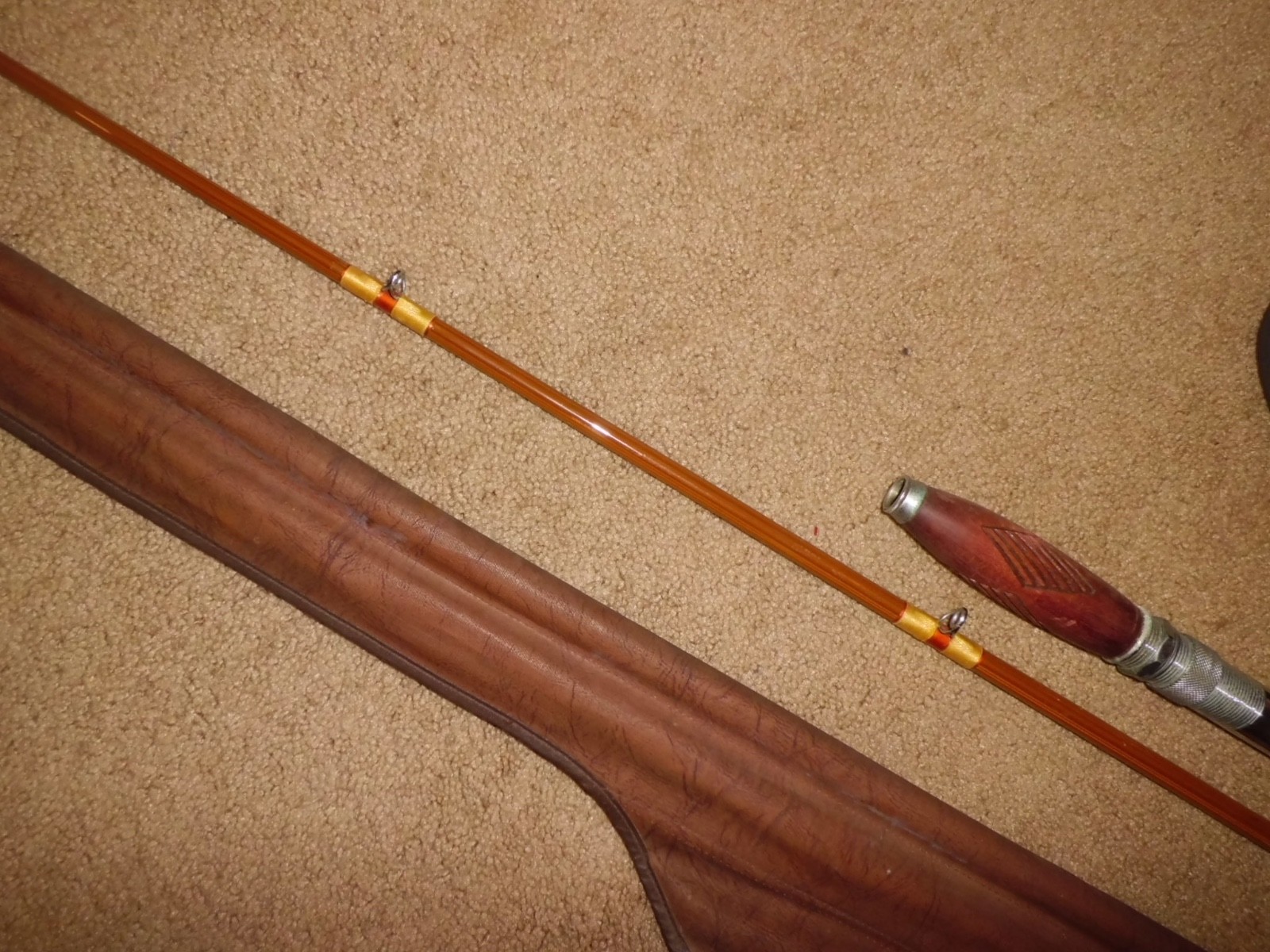 Vintage HEDDON Pal #2546 “Official 6/9 Rod” Steel Bamboo Finish Rod made in USA