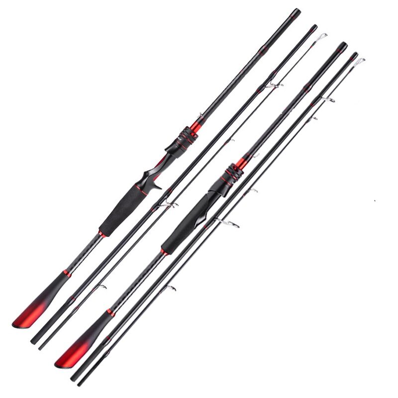 1.8M 2.1M 2.4M Fishing Rod 3 Section Poles Carbon Fiber Spinning/Casting Rods
