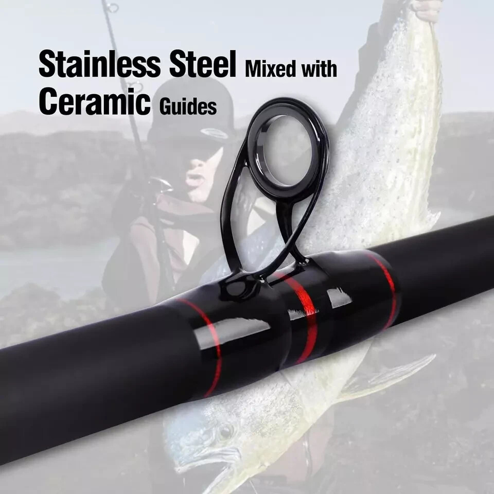 Surf Fishing Rod Graphite Travel Fishing Pole 2PC/3PC Portable Solid Carbon Fibe
