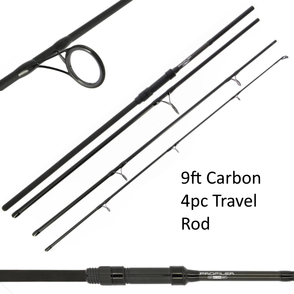 Carp Fishing Travel Rod 9ft 2.7M 4pc Piece Carbon NGT Profiler Short