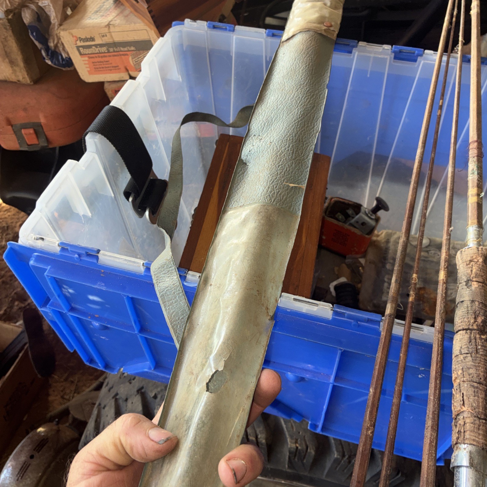Vintage Wooden Fly Fishing Pole 4 Pieces
