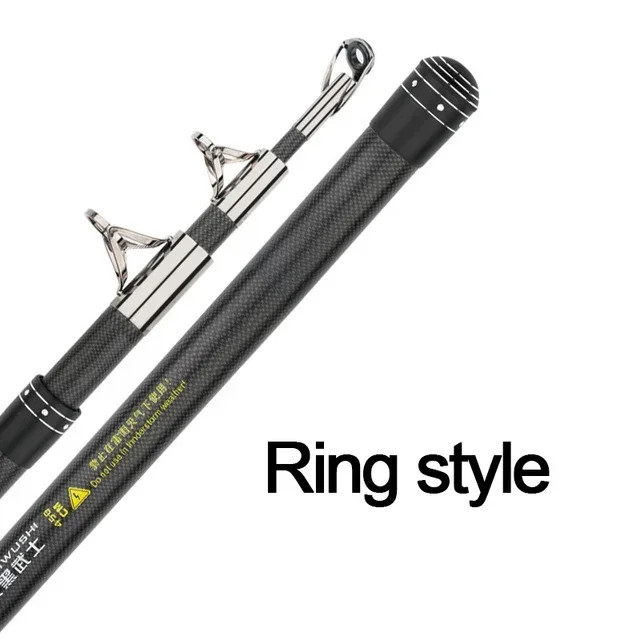 Carbon Fiber Telescopic Fishing Rod 2.1-4.5M Superhard Sea Boat Rod 60kg+ Test