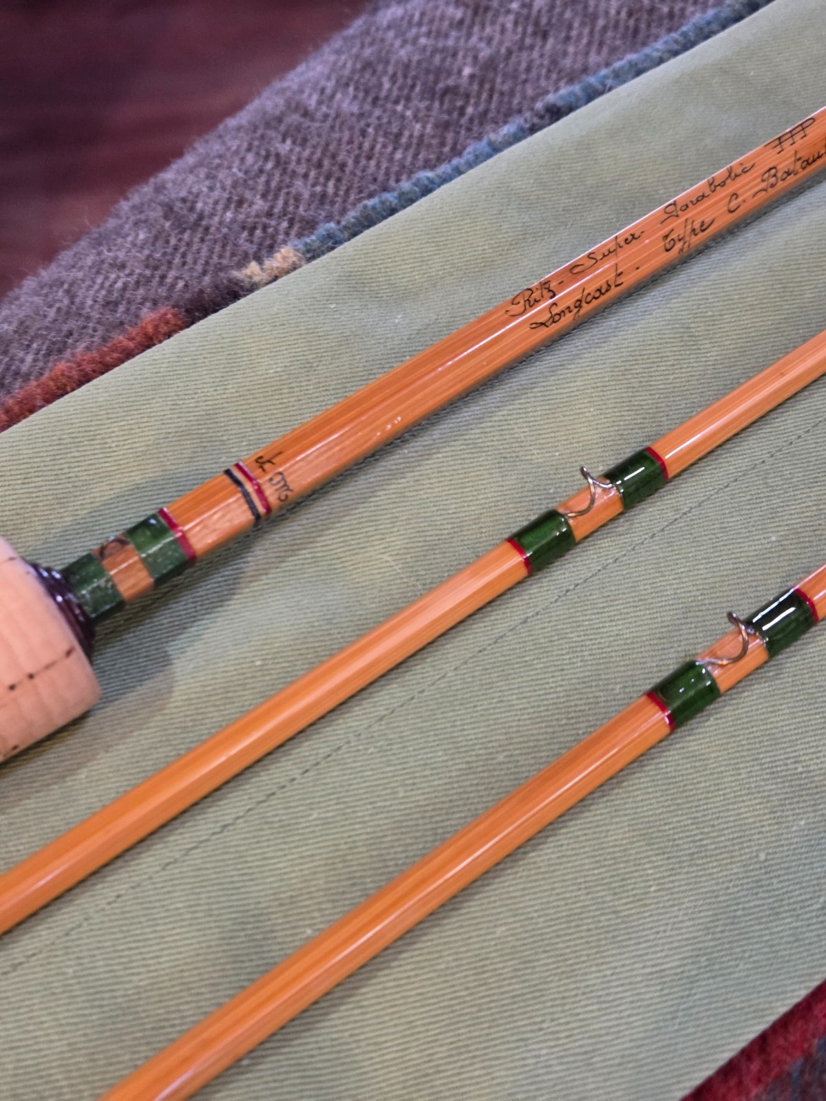 Pezon Michel Ritz Super Parabolic PPP ‘Long Cast’ Batault 8’7″ bamboo fly rod