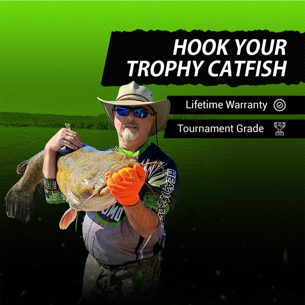Trophy Catfishing Rod: Casting, Spinning. 7 ft, 6in, Medium-Heavy, EVA Foam 2pcs