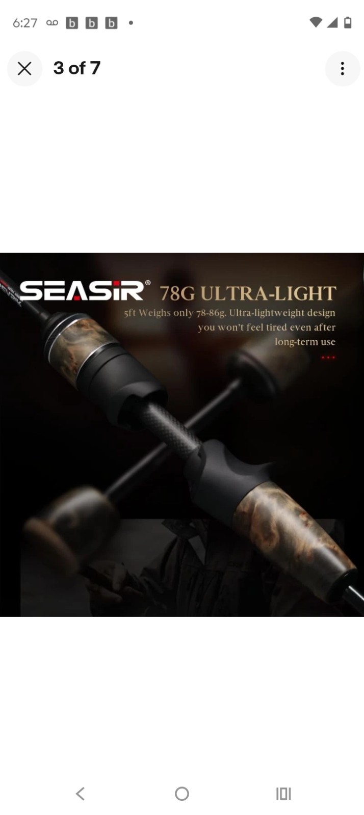 SEASIR Stream Fishing Rod, Ultralight 5’2″ Length Rod Bait Casting Rod 2pc