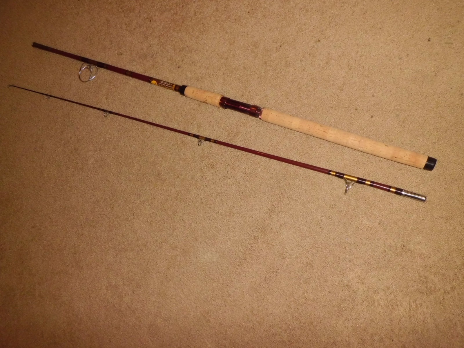 Vintage SPORTSMAN “Custom Deluxe” 106 Medium Action Spinning 9′ Rod- USA- MINT
