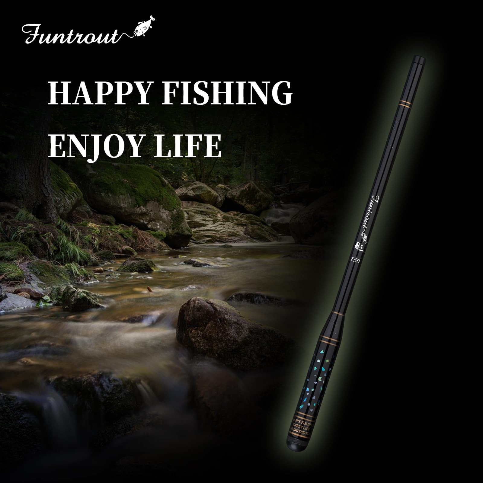 SeaQuest Funtiout 130cm Telescopic Fishing Rod Pocket Size Compact