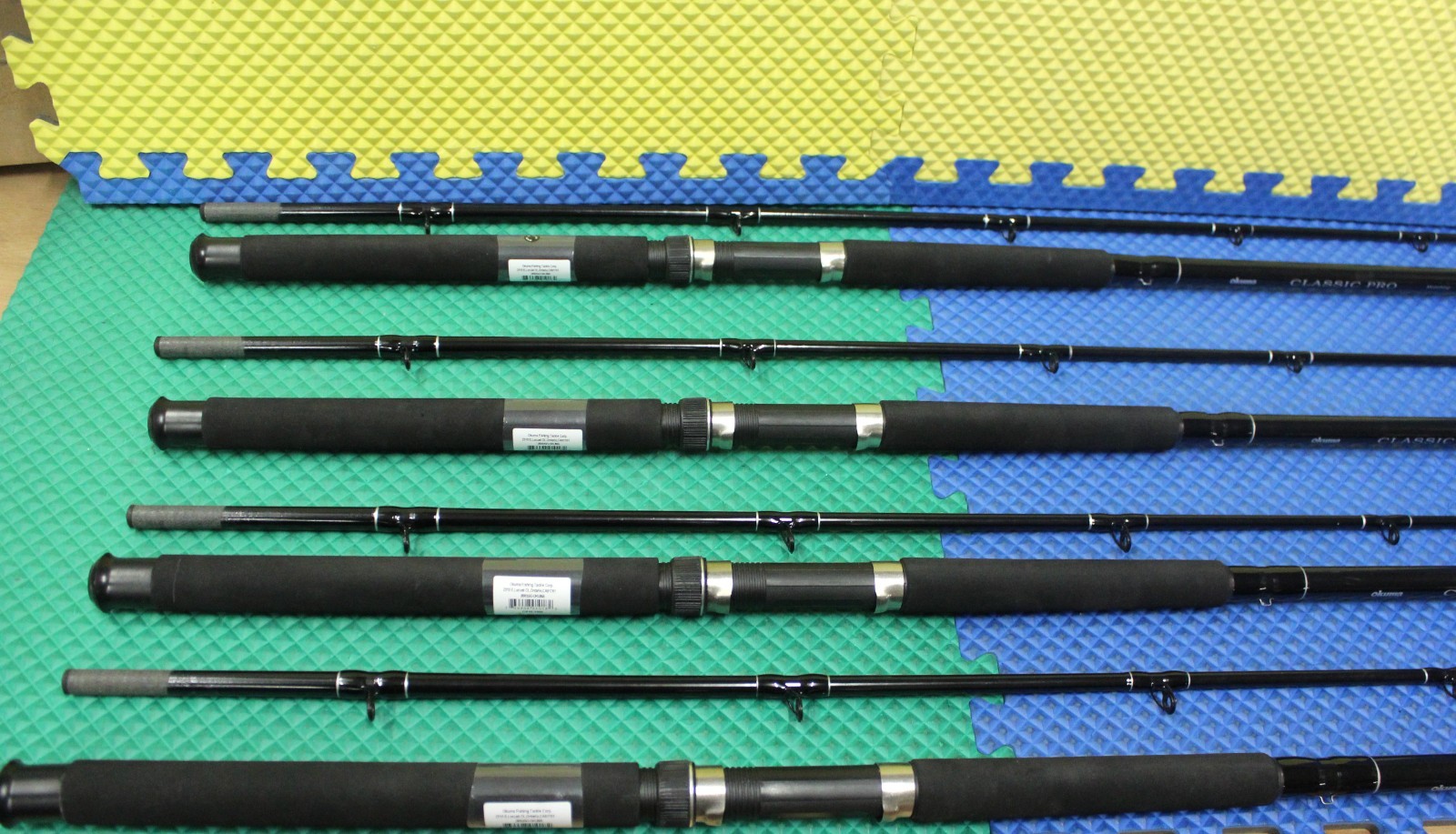 Okuma Black Classic Pro 10′ 0″ Trolling Rod Mooching 2-Piece CPM-10M 4-Pack!