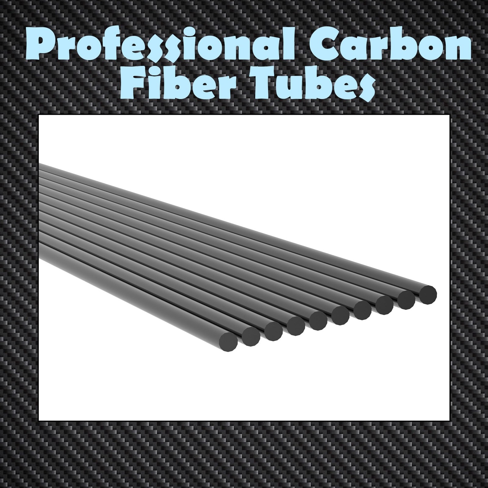 FOCMKEAS 5Pcs Carbon Fiber Rod, 3mm x 200mm Solid x 200mm-5PC, black