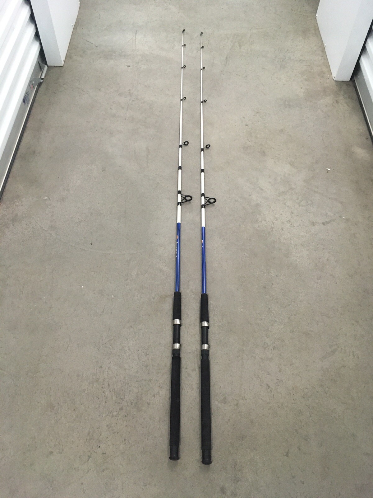 2 Shakespeare Tiger Spinning Rods 7’ Fresh/Saltwater Catfish/Trolling Med BLACK