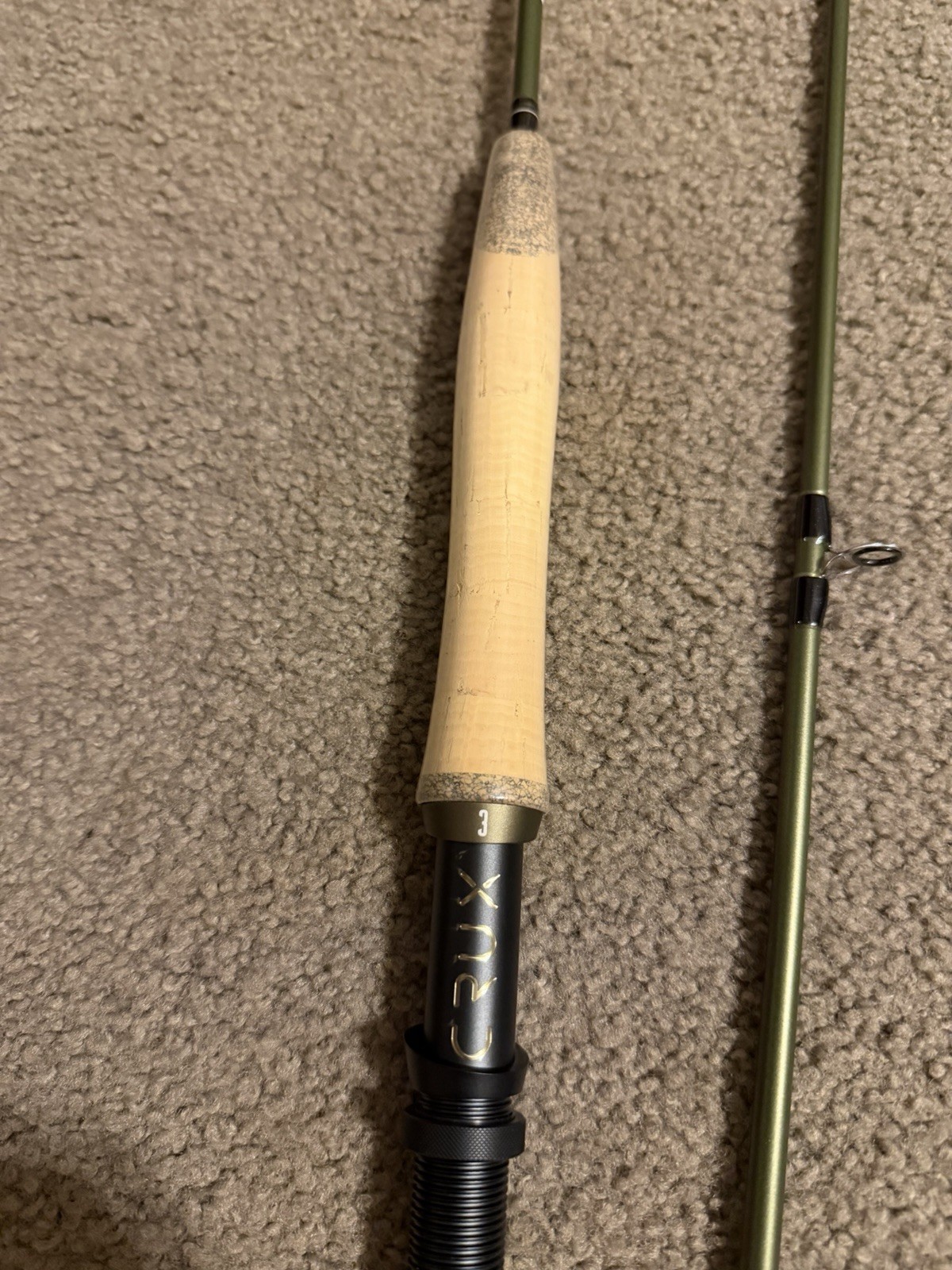 Redington Crux 376-4 Fly Fishing Rod 3wt 7ft 6in Green 4pc with Rod Tube